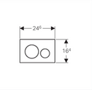 Plaque de déclenchement WC GEBERIT DUOFIX Sigma 20 - 115.882.KJ.1 - Blanc et chromé