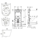 Pack WC Bati-support Geberit + WC Swiss Aqua Technologies Infinitio sans bride + Plaque Blanc alpin (InfinitioGeb1)