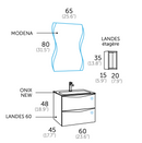 Ensemble Meuble Salle de Bain - ùnico - Landes.60 gris - {{L'entrepôt du bricoleur }}