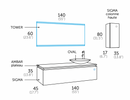 Ensemble Meuble Salle de Bain - ùnico - Sigma.140 - {{L'entrepôt du bricoleur }}