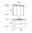 Ensemble Meuble Salle de Bain - ùnico - Omega.100 - {{L'entrepôt du bricoleur }}