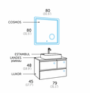 Ensemble Meuble Salle de Bain - ùnico - lúxor.80 - {{L'entrepôt du bricoleur }}