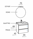 Ensemble Meuble Salle de Bain - ùnico - praga.60 - {{L'entrepôt du bricoleur }}