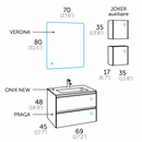 Ensemble Meuble Salle de Bain - ùnico - praga.70 - {{L'entrepôt du bricoleur }}