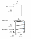 Ensemble Meuble Salle de Bain - ùnico - escorpio.70 - {{L'entrepôt du bricoleur }}