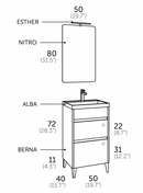 Ensemble Meuble Salle de Bain - ùnico - berna.50 - {{L'entrepôt du bricoleur }}