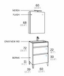 Ensemble Meuble Salle de Bain - ùnico - berna.60 - {{L'entrepôt du bricoleur }}