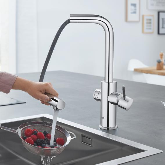 NOUVEAUX Robinet à eau gazeuse bec en L extractible | Grohe | Cuisine - {{L'entrepôt du bricoleur }}