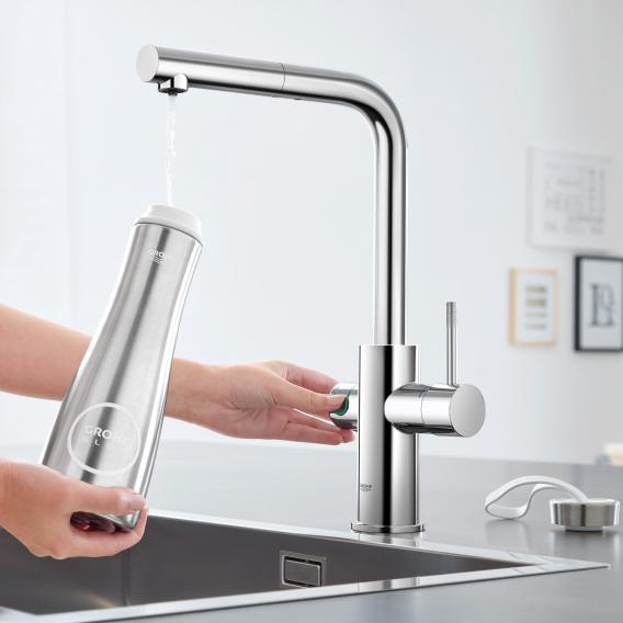 NOUVEAUX Robinet à eau gazeuse bec en L extractible | Grohe | Cuisine - {{L'entrepôt du bricoleur }}