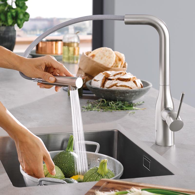 Mitigeur évier avec douchette double extractible | Grohe | salle de bain - {{L'entrepôt du bricoleur }}