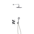 Ensemble de douche 2 voies avec douche de têtê ABS anticalcaire Ø 240 mm et douchette ABS 3 jet, code-support sortie d'eau et flexible. | Ramon Soler | Salle de bain - {{L'entrepôt du bricoleur }}