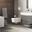 Toilettes suspendue rectangulaire à fond creux, avec abattant blanc | Roca Inspira - {{L'entrepôt du bricoleur }}