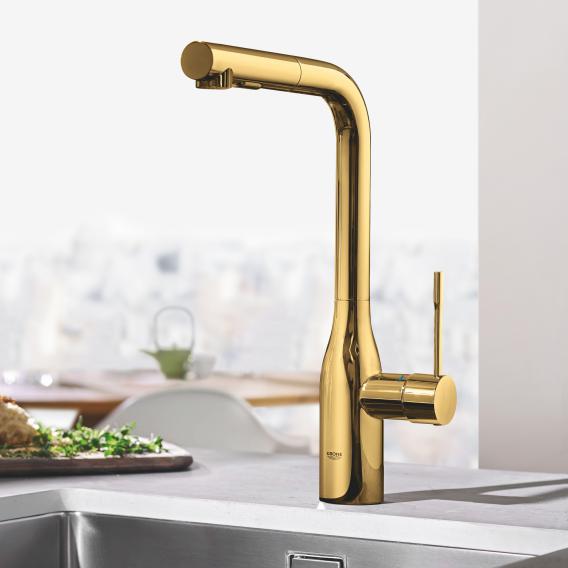 Mitigeur évier avec douchette double extractible | Grohe | Cuisine - {{L'entrepôt du bricoleur }}