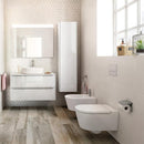 Toilettes suspendue ronde à fond creux, avec abattant blanc | Roca - {{L'entrepôt du bricoleur }}