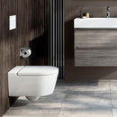 Toilettes suspendue ronde à fond creux, avec abattant blanc | Roca - {{L'entrepôt du bricoleur }}