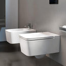 Toilettes suspendue rectangulaire à fond creux, avec abattant blanc | Roca Inspira - {{L'entrepôt du bricoleur }}