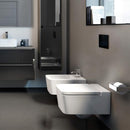 Toilettes suspendue rectangulaire à fond creux, avec abattant blanc | Roca Inspira - {{L'entrepôt du bricoleur }}