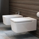 Toilettes suspendue rectangulaire à fond creux, avec abattant blanc | Roca Inspira - {{L'entrepôt du bricoleur }}