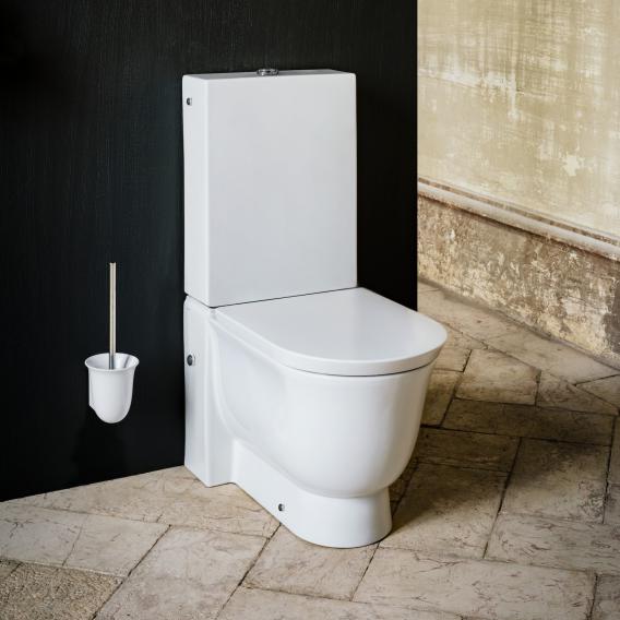 Toilettes au sol, fond creux, sans bride, pour ensemble blanc | LAUFEN The New Classic | salle de bain - {{L'entrepôt du bricoleur }}